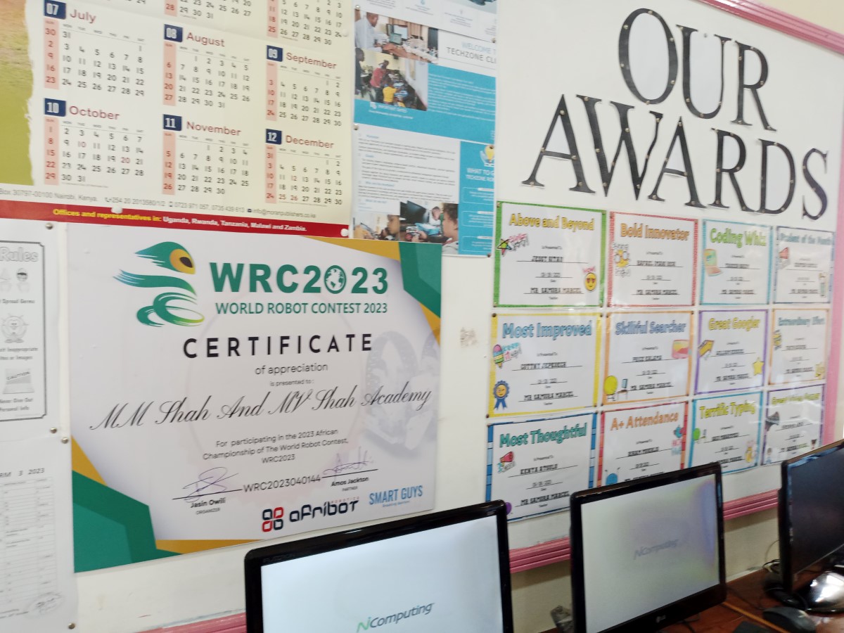 World Robot Contest certificate